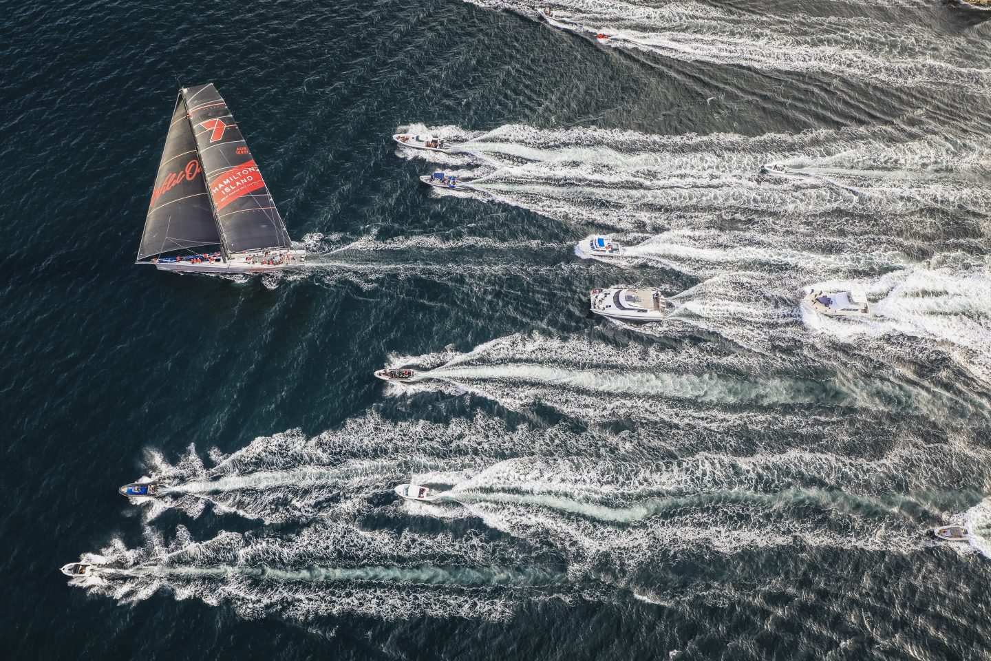 Aerial photo of Wild Oats XI by Salty Dingo